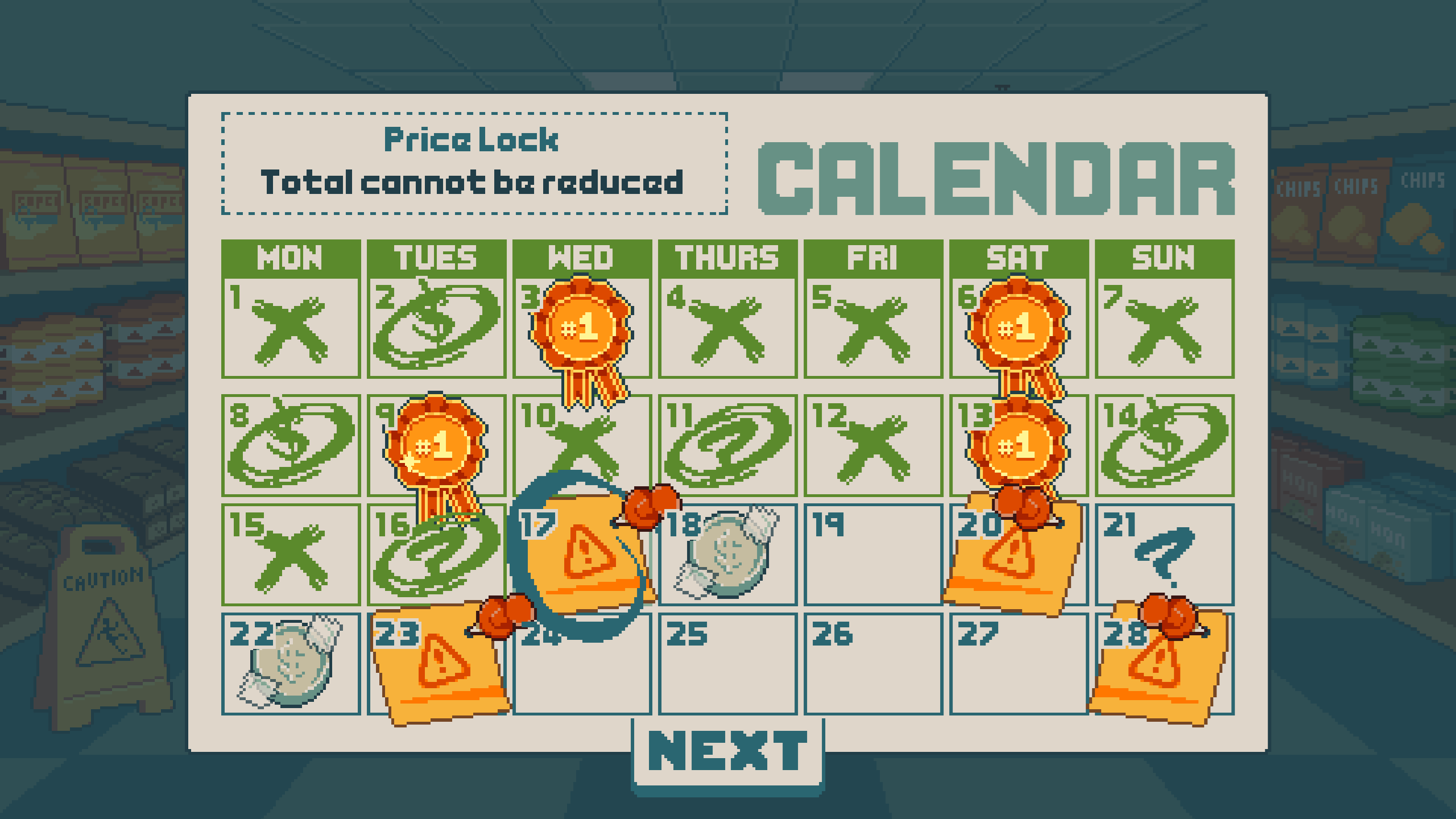 Shopping calendar